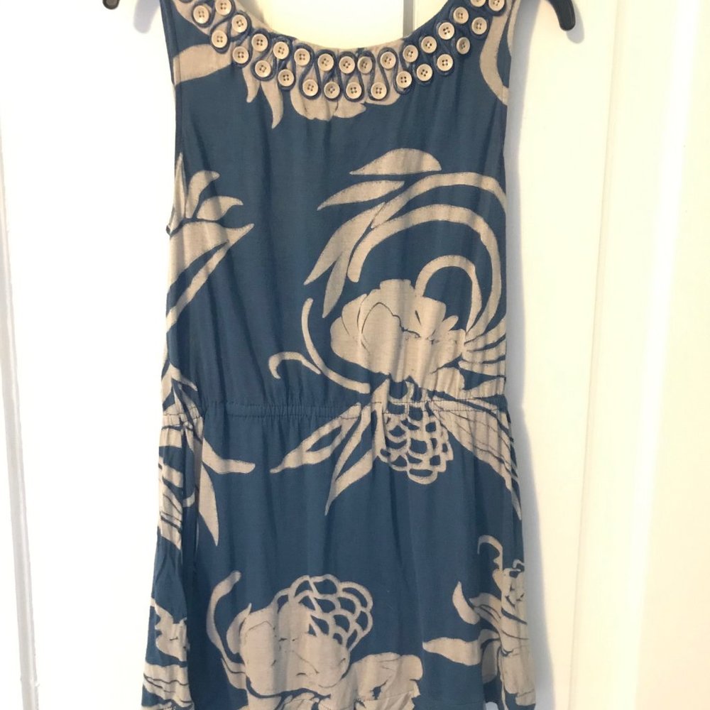 Anthropologie Ric Rac Button Neckline Top - Picture 2 of 16